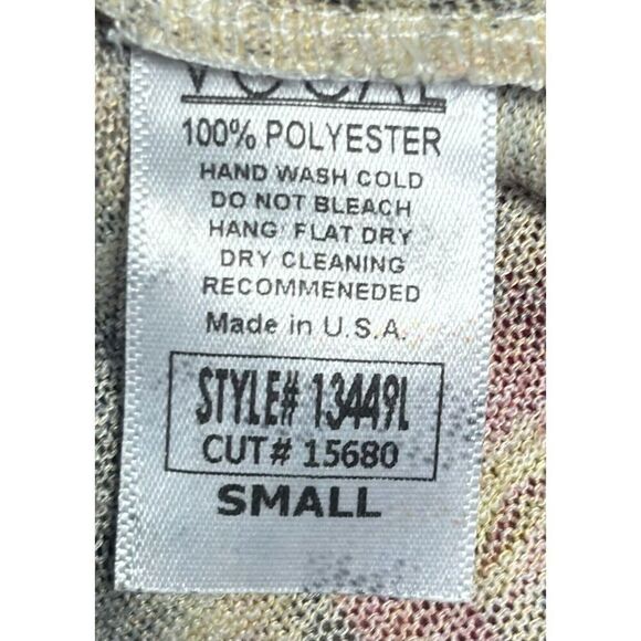 Vocal Top Size Small Red Blue Aztec Rodeo Western Studded Embellished Santa Fe - Picture 8 of 9